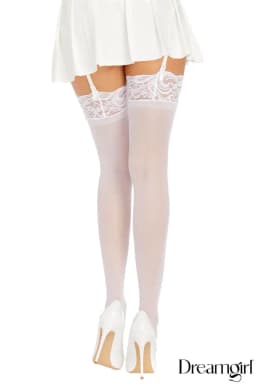 Sheer Thigh High With Lace Top 6