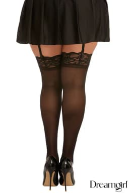 Sheer Thigh High With Lace Top 2