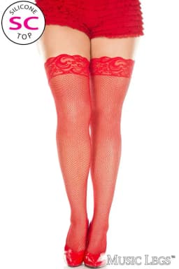 Lace Top Fishnet Stay Ups 6