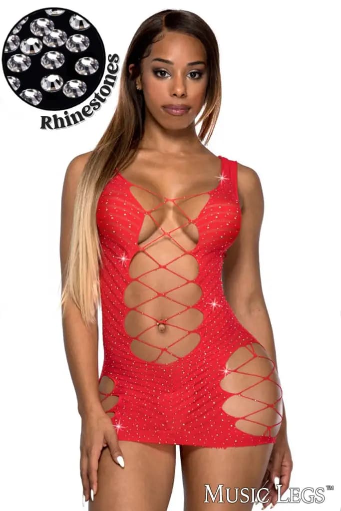 Strappy Rhinestone Chemise 5