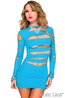 Opaque Cutout Dress 7