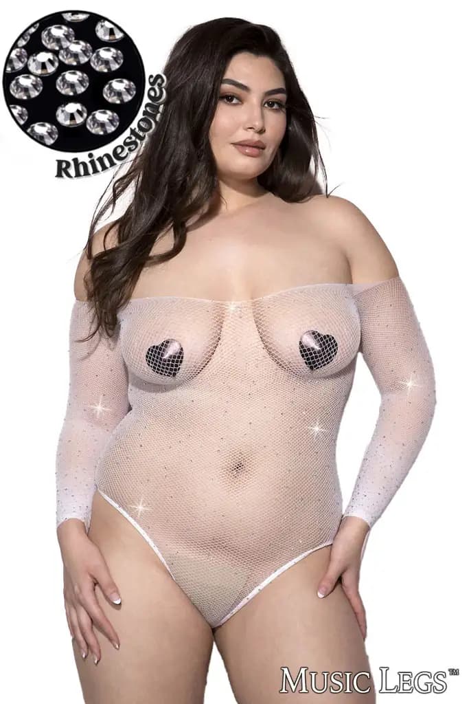 Rhinestone Net Teddy 11