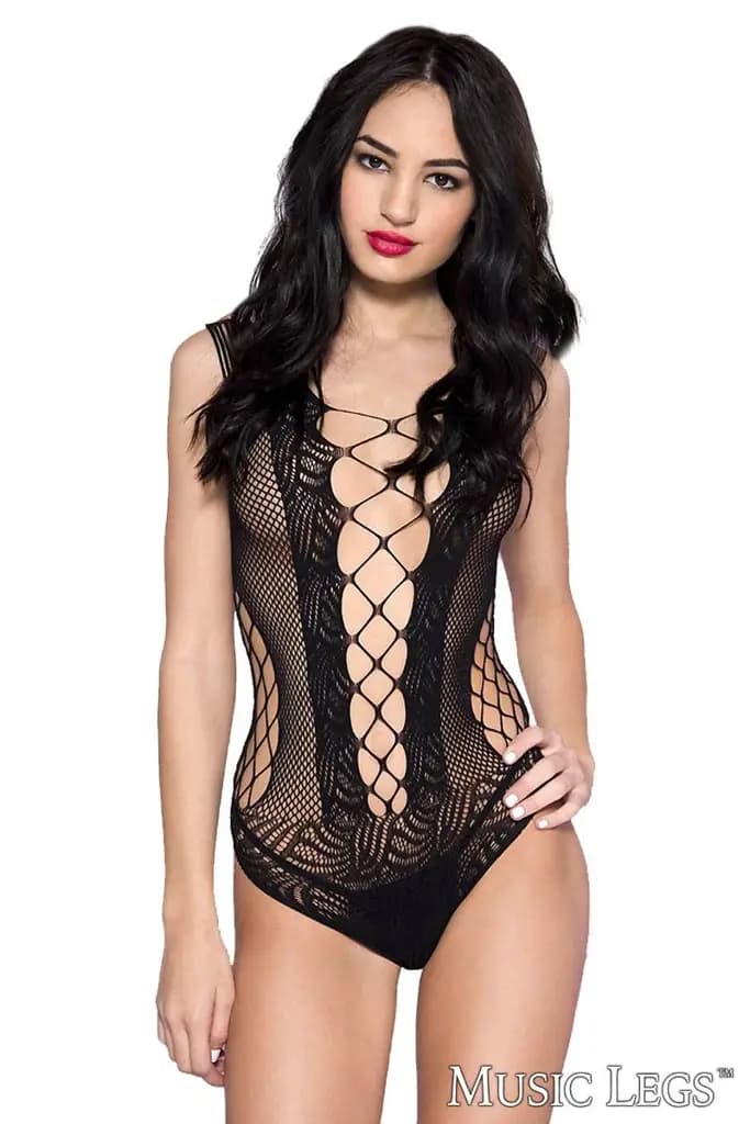 Lace, Fishnet Teddy 1