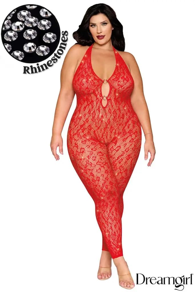 Rhinestone Bodystocking 1
