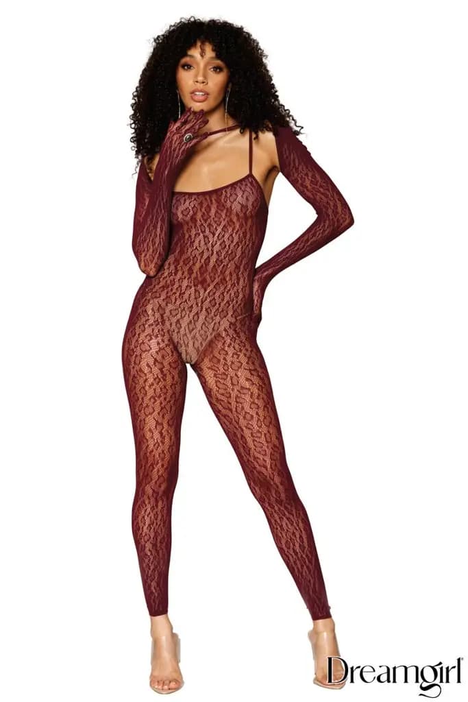 Leopard Net Bodystocking 1