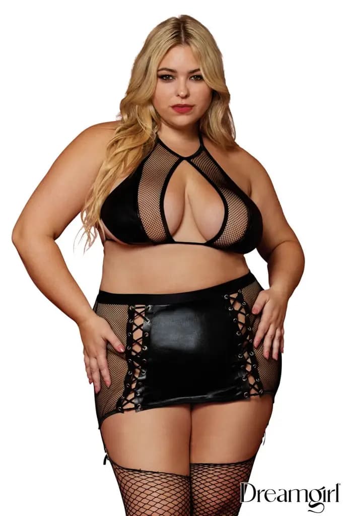 Lace-Up Leather 2Pc 1