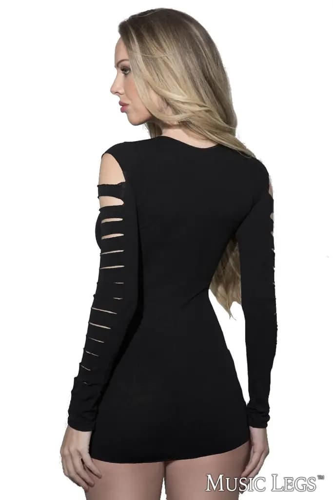 Opaque Cutout Dress 2