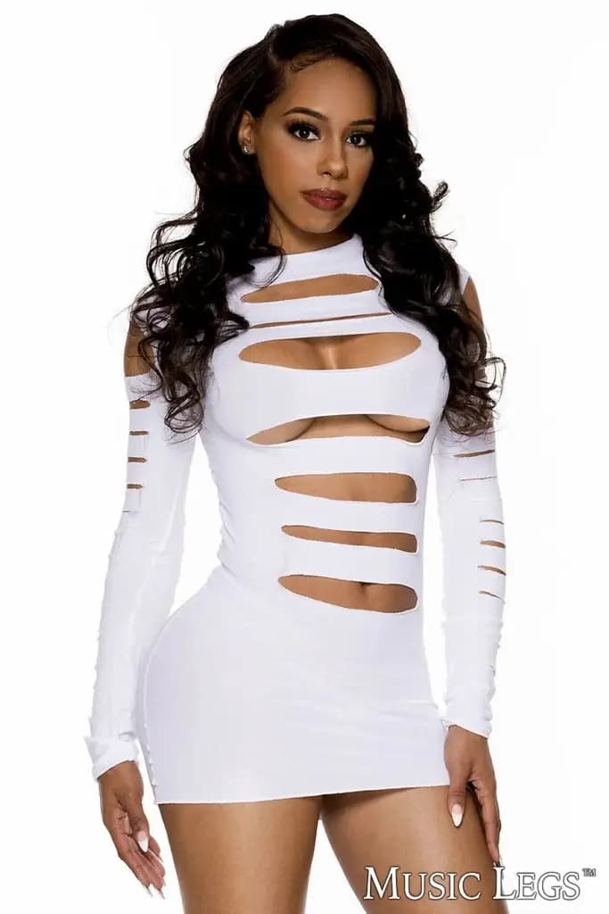 Opaque Cutout Dress 5