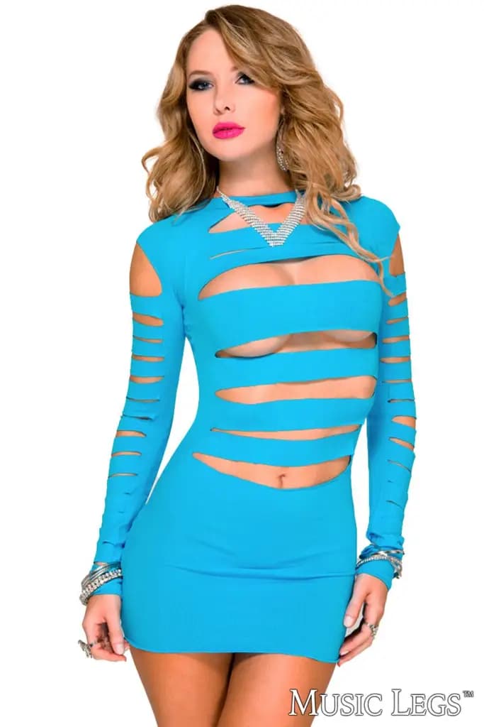 Opaque Cutout Dress 7