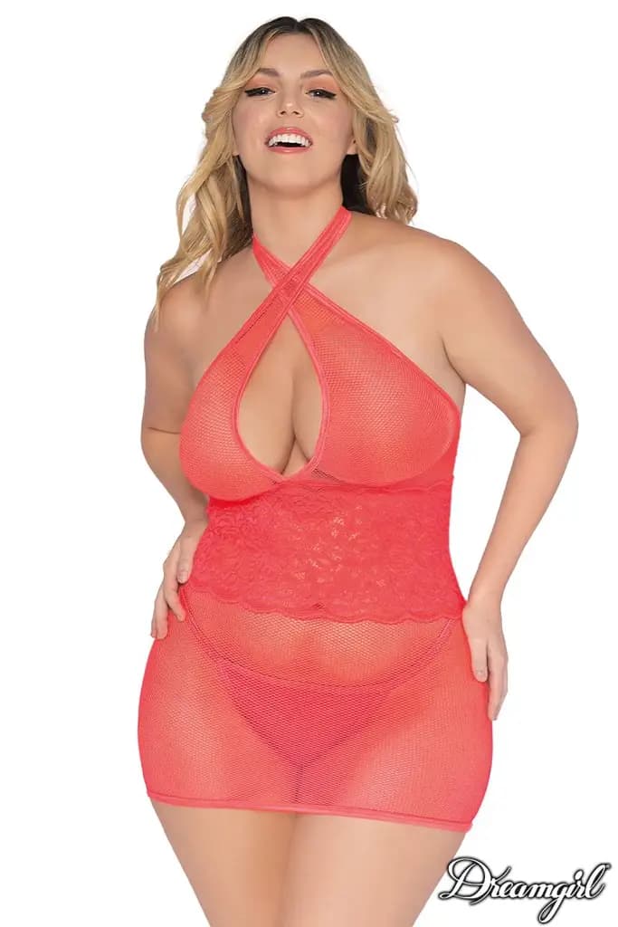 Criss-Cross Collar Babydoll 1